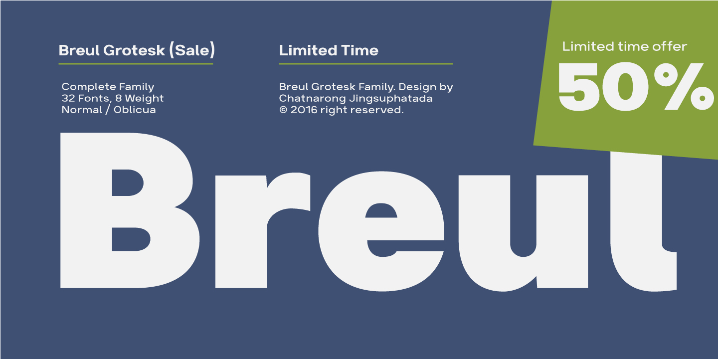 Beispiel einer Breul Grotesk A Regular-Schriftart